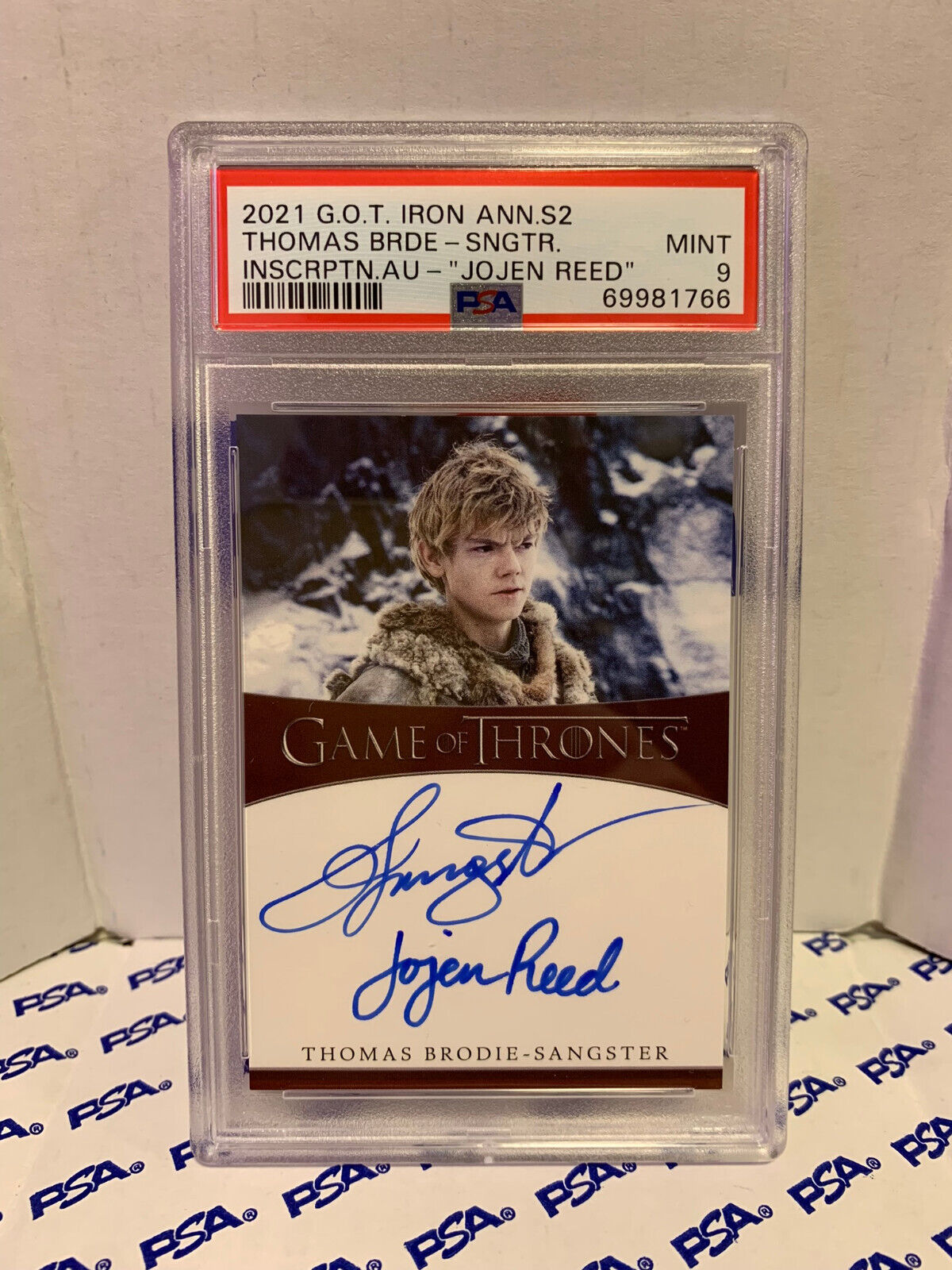 Graded Game of Thrones Autographed Card Thomas Brodie Sangster