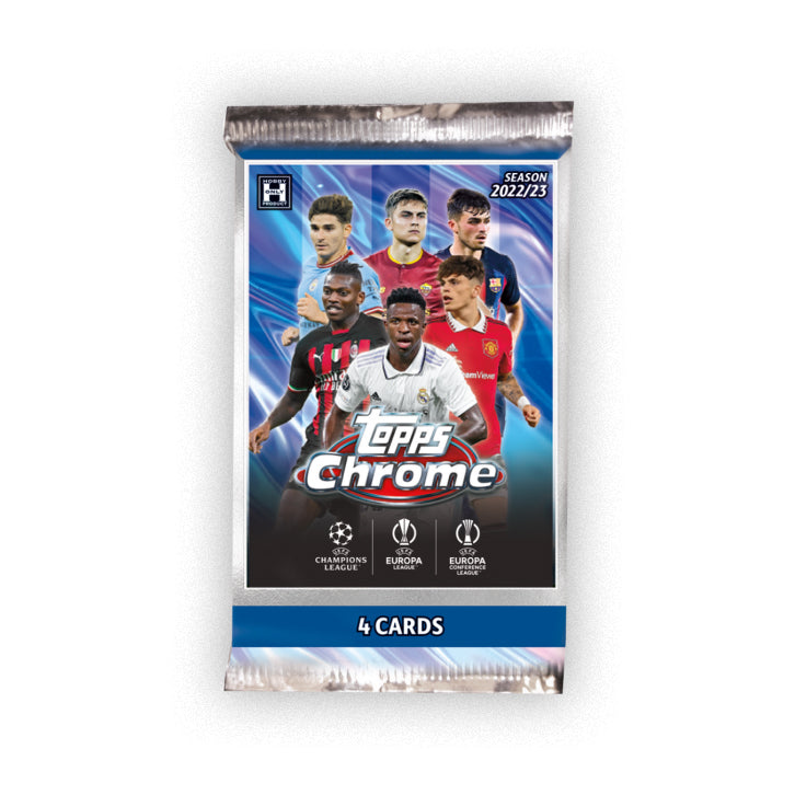 2022-23 Topps Chrome UCC UEFA Club Competitions Soccer Trading Cards Single Hobby Pack