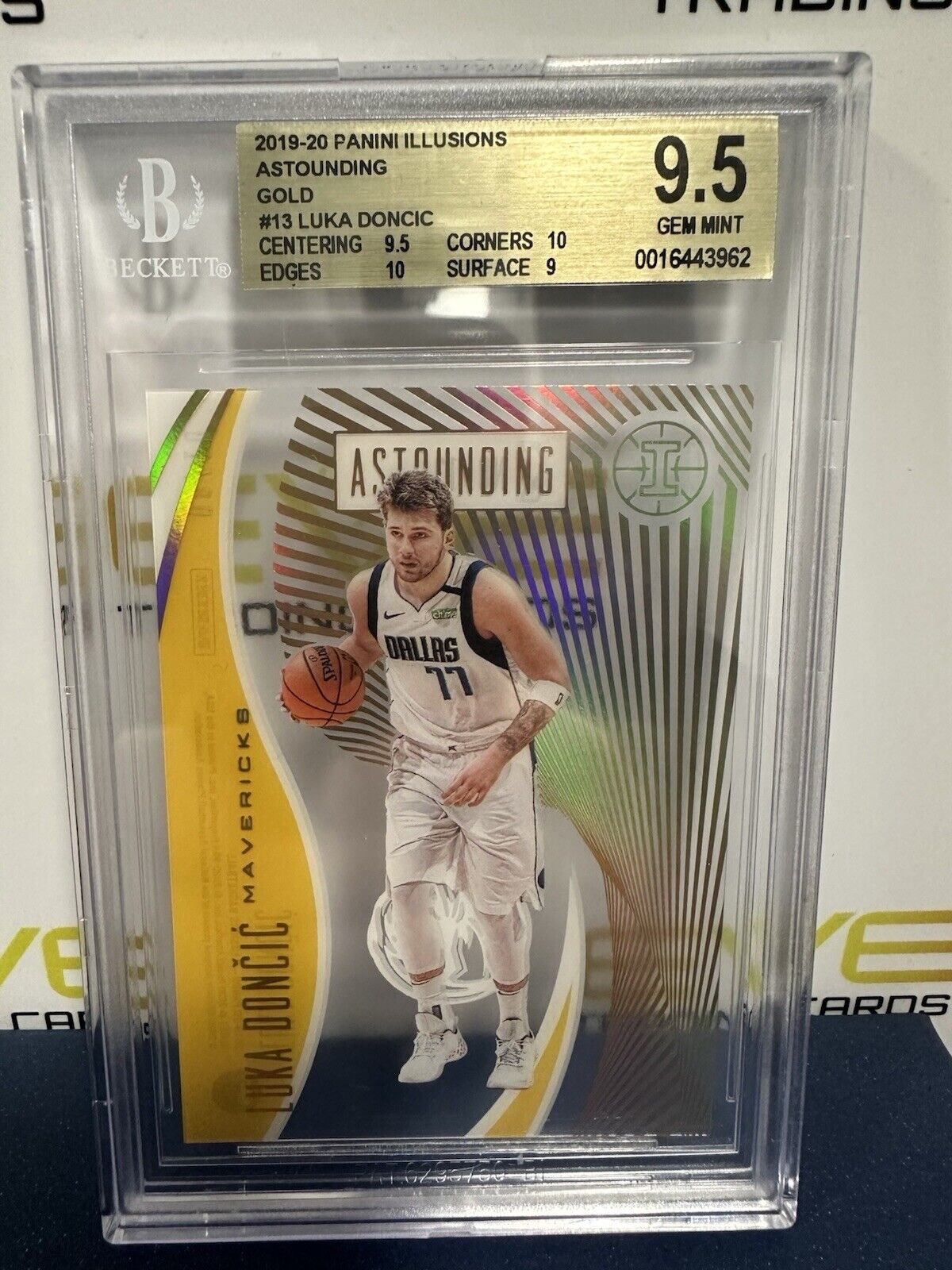 Luka Doncic 2019-2020 Panini Illusions Acetate 8/10 Gold BGS 9.5 #13