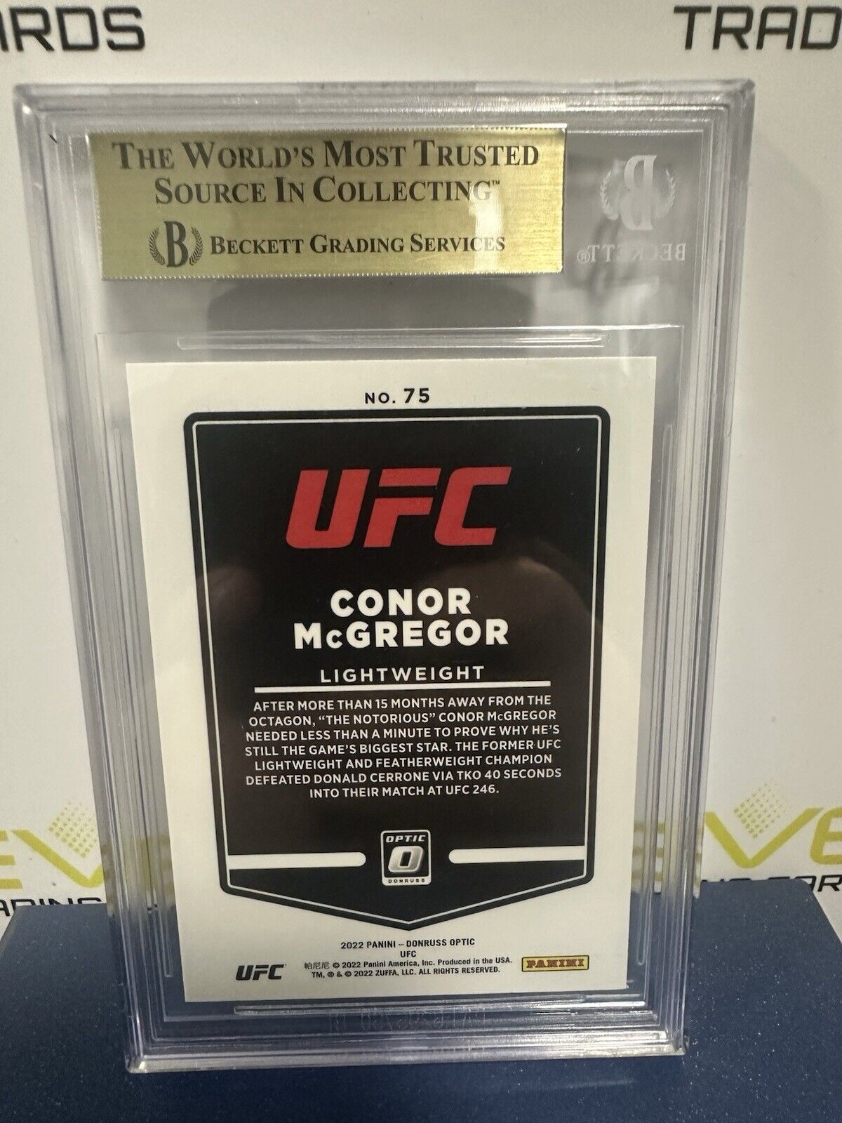 Conor McGregor Donruss Optic UFC 2022 #75 BGS 9.5