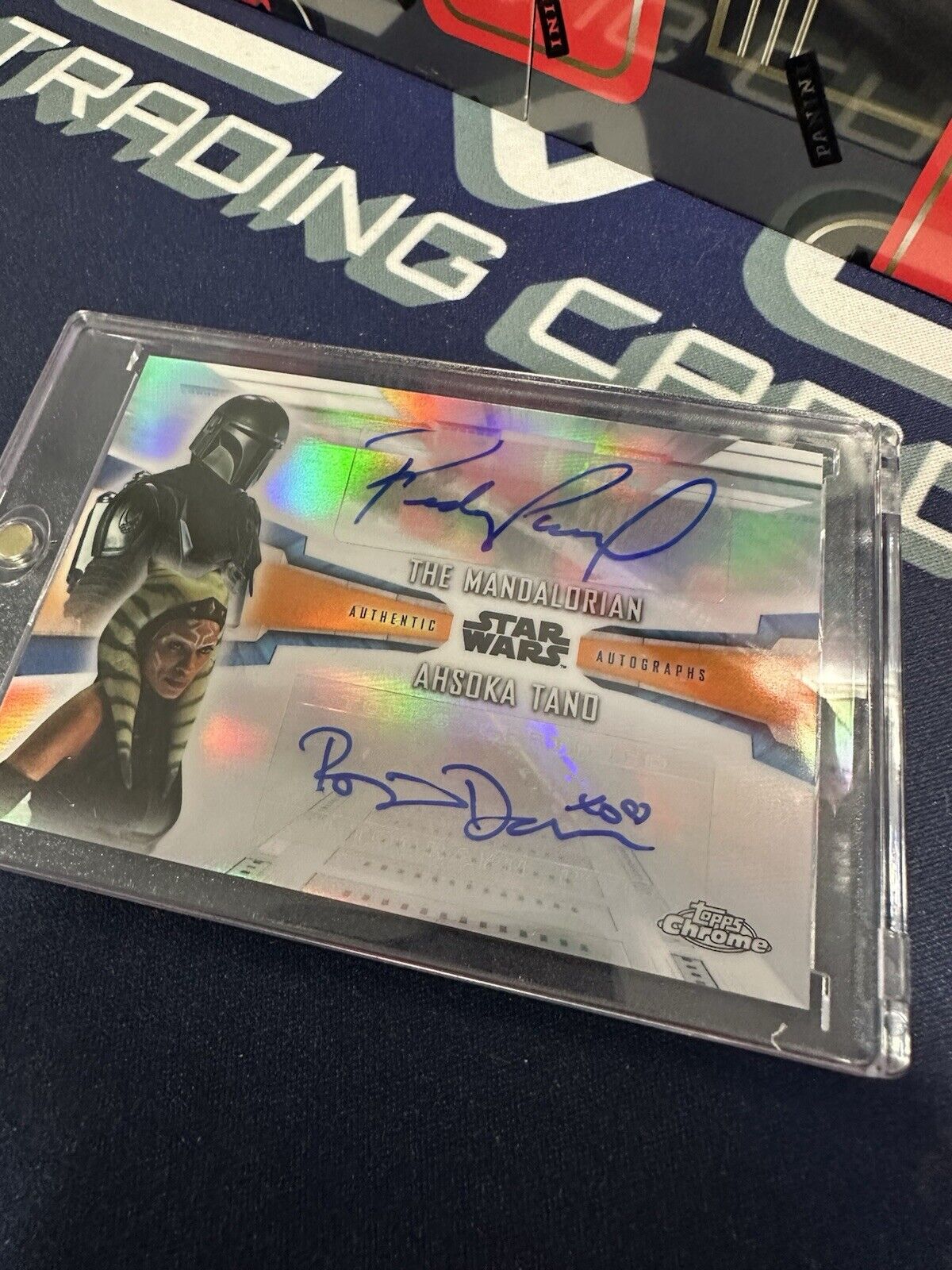 Pedro Pascal / Rosario Dawson The Mandolorian Ashoka Tano Dual Auto Topps 23/25