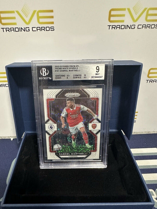 Gabriel Martinelli Prizm White Sparkle 2022-2023 #161 BGS 9