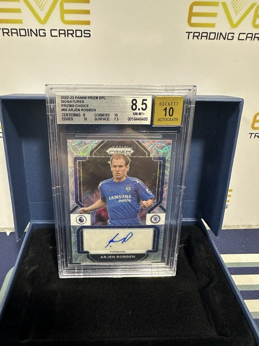 Arjen Robben Panini Prizm EPL Auto #69 Choice BGS 8.5/10