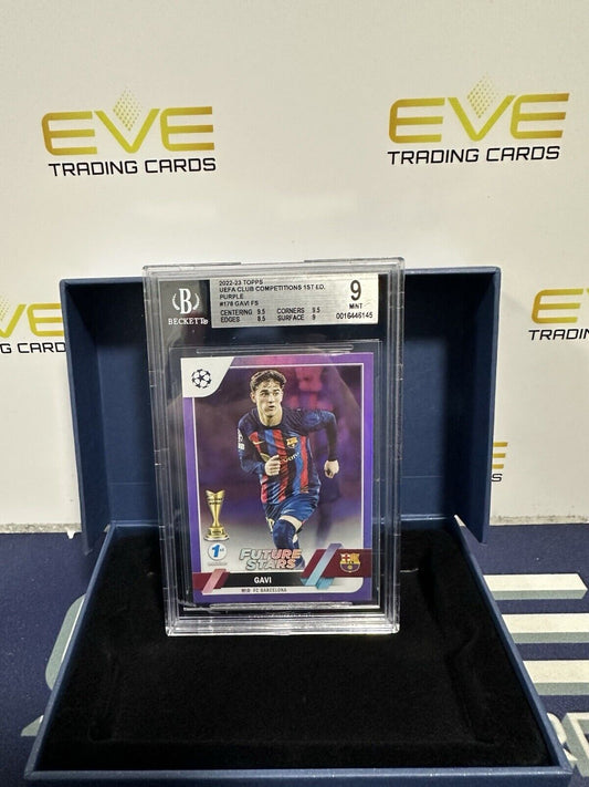 Gavi 2022-2023 Topps UEFA Club Competitions 1st Edt Purple #178 21/30