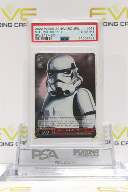 2022 Weiss Schwarz Japanese Star Wars Card Stormtrooper SW/S49-063S SR - PSA 10