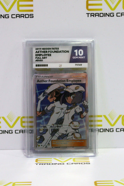 Graded Pokemon Card- #SV81/SV94 2019 HF Aether Foundation Employee FA - Ace 10