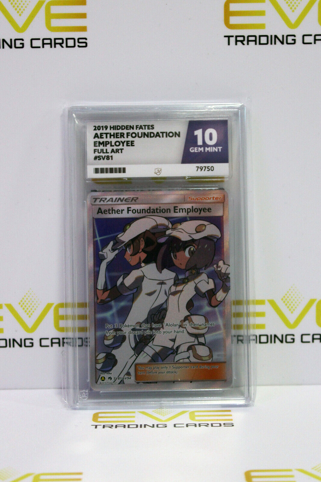 Graded Pokemon Card- #SV81/SV94 2019 HF Aether Foundation Employee FA - Ace 10