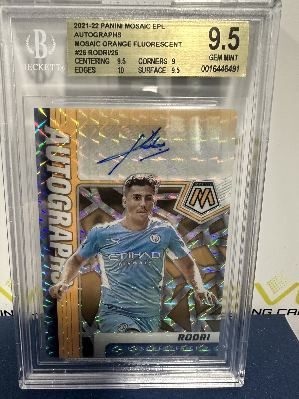 Rodri 21-22 Mosaic Auto Orange Fluorescent BGS 9.5 06/25 #26