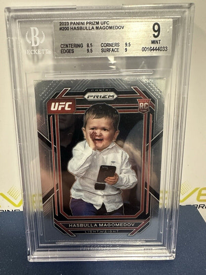 Hasbulla Magomedov UFC Prizm 2023 Panini #200 Rookie - BGS 9