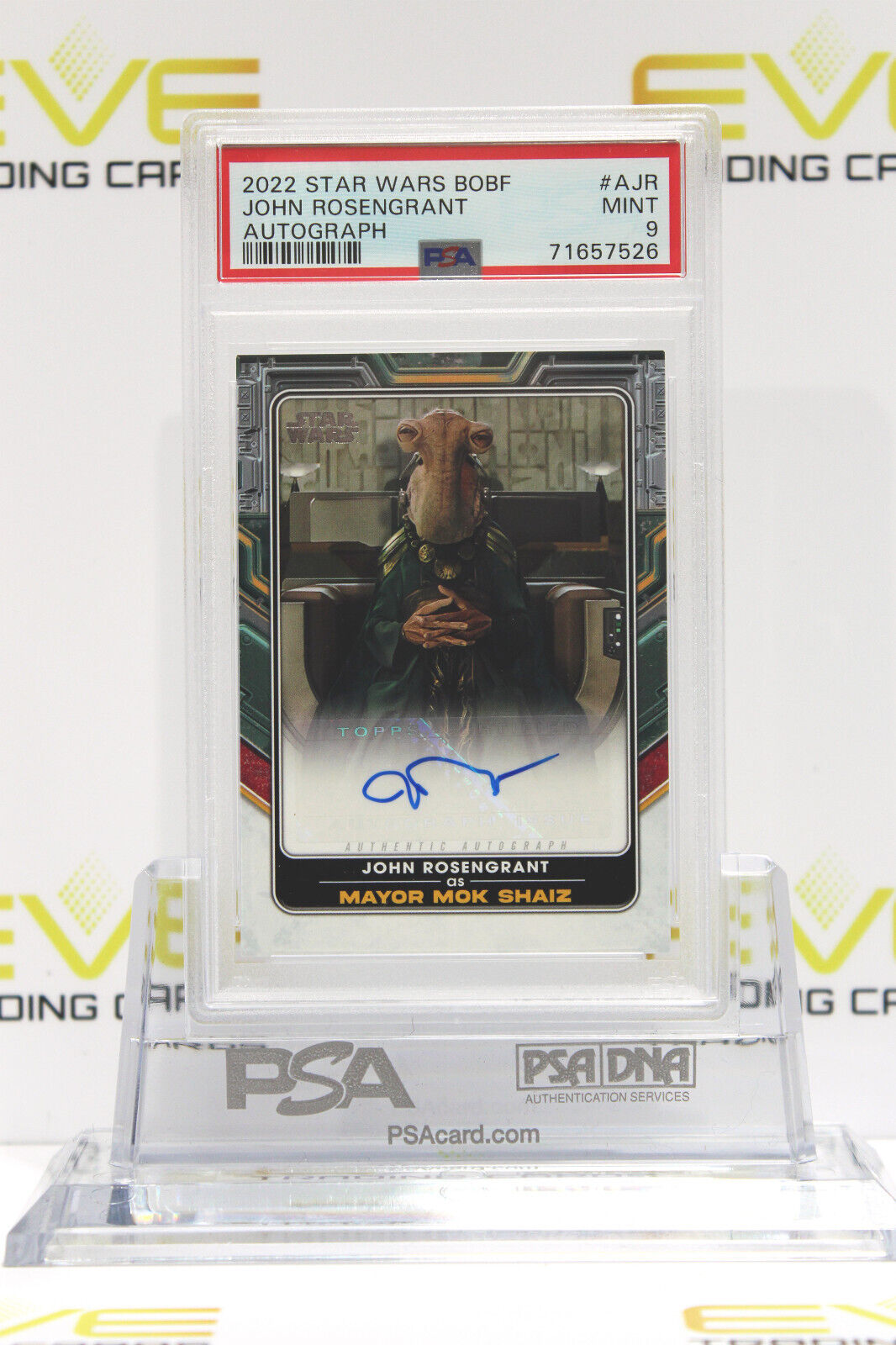 2022 Topps Star Wars Book of Boba Fett Card John Rosengrant #A-JR Auto - PSA 9