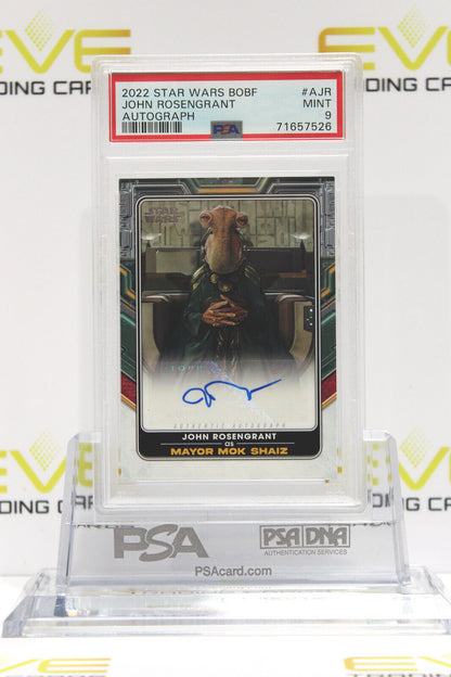 2022 Topps Star Wars Book of Boba Fett Card John Rosengrant #A-JR Auto - PSA 9