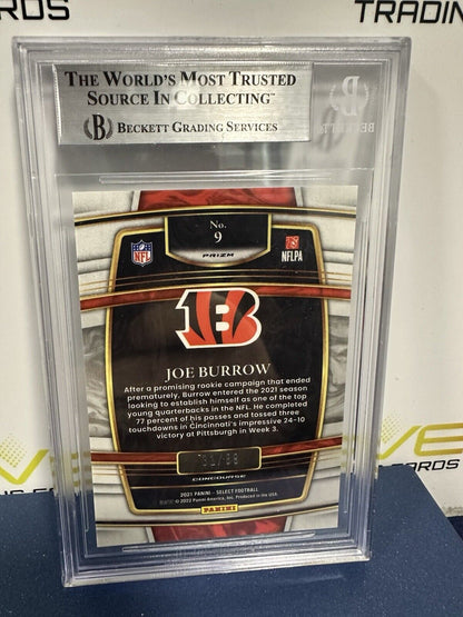 Joe Burrow Select 2021 Prizm Dragon Scale #9 31/89 BGS 9