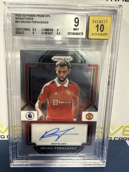 Bruno Fernandes Panini Prizm 22-23 Auto #62 BGS 9/10