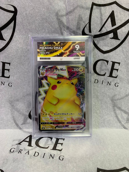 Graded Pokemon Card - 046/184 2021 VMAX Climax Pikachu VMAX Holo JPN - Ace 9