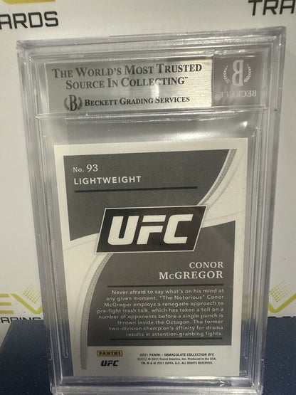 Conor McGregor 2021 Immaculate #93 52/65 BGS 9