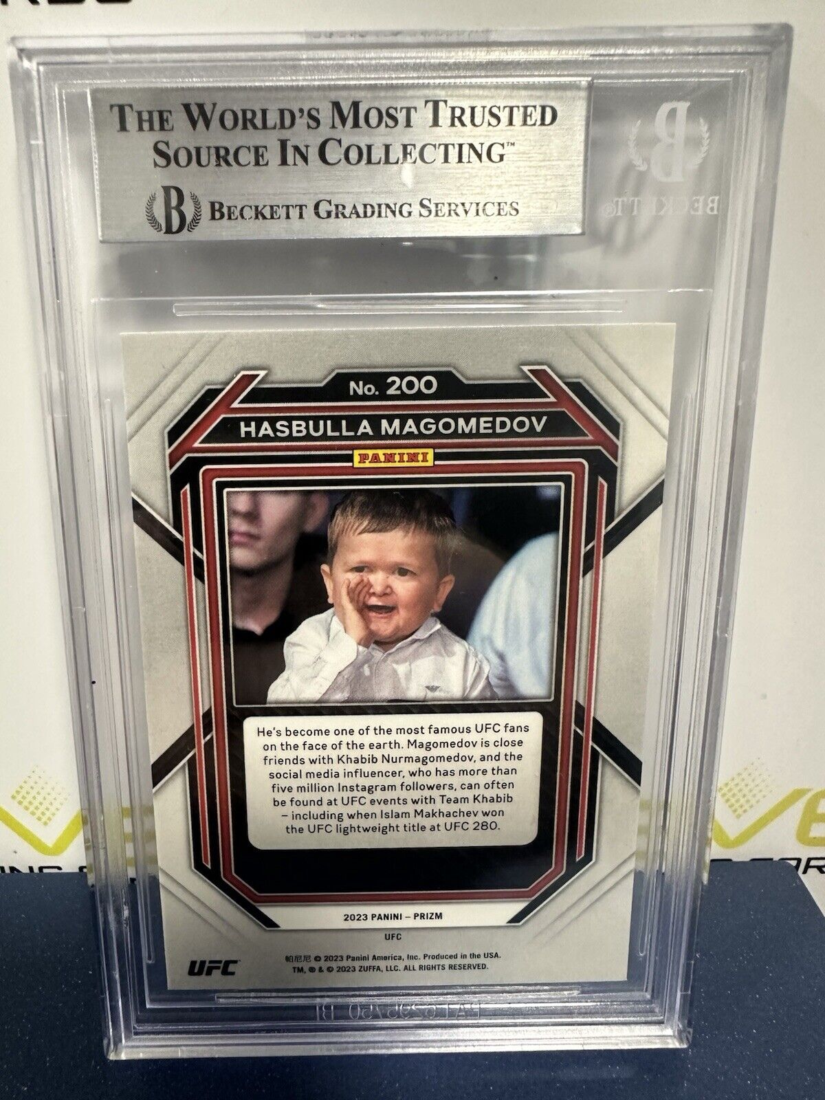 Hasbulla Magomedov UFC Prizm 2023 Panini #200 Rookie - BGS 9