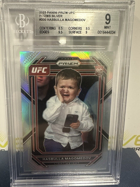 Hasbulla Magomedov UFC Silver Prizm 2023 Panini #200 Rookie - BGS 9