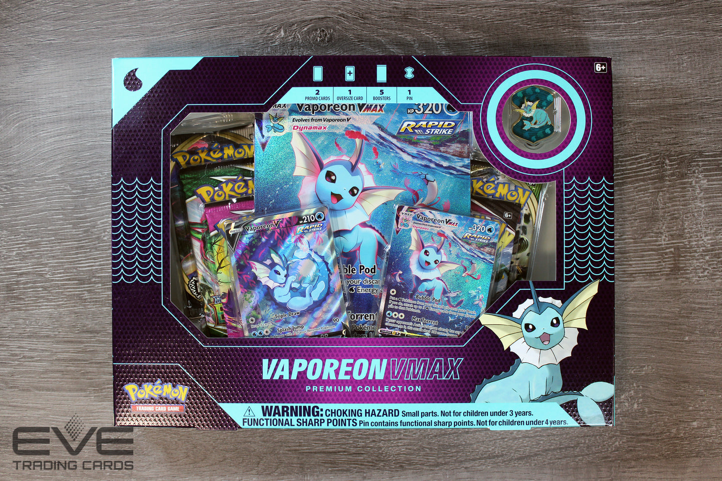 Pokémon TCG: Eeveelution VMAX Premium Collection Bundle - Vaporeon/Jolteon/Flareon Box Sets