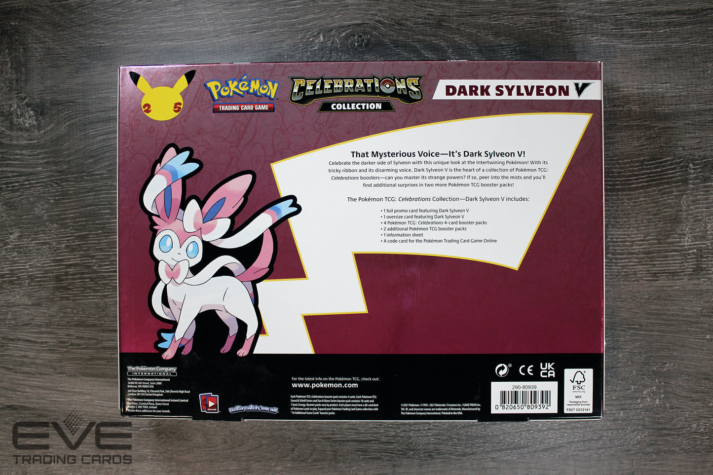 Pokémon TCG: Celebrations Dark Sylveon V Collection Box