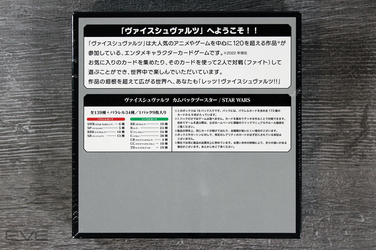 Weiss Schwarz Star Wars Comeback Booster Box (Japanese)