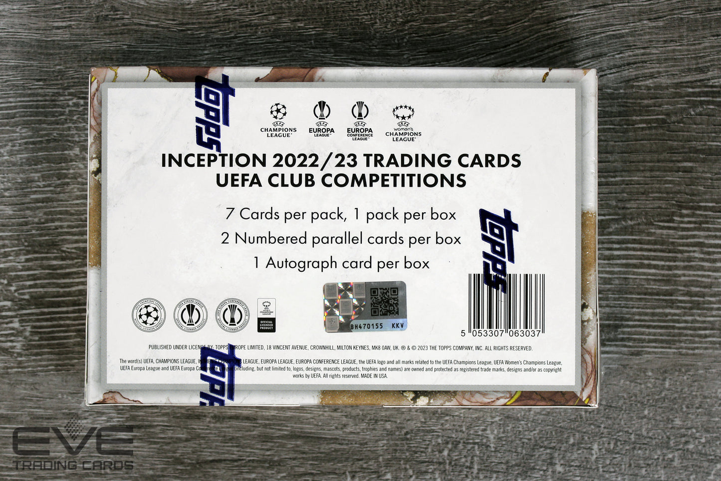 2022-23 Topps Inception UEFA Club Competitions Soccer Trading Cards Box