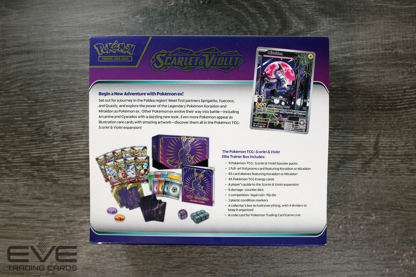 Pokémon TCG: Scarlet & Violet (Miraidon - Purple) Elite Trainer Box