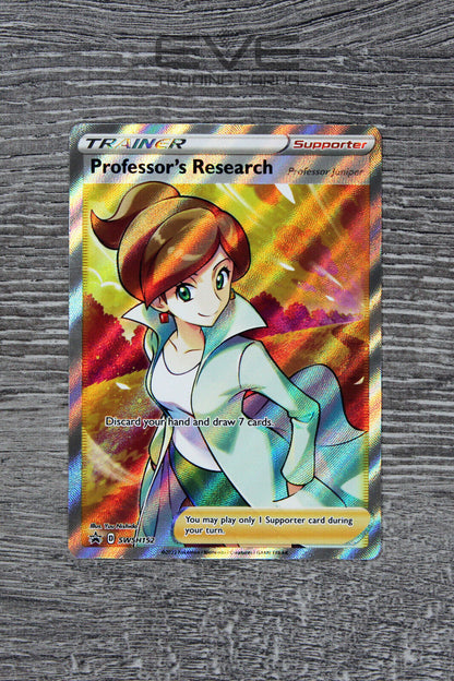 Raw Pokemon Card - #SWSH152 Professor's Research Black Star Promo Full Art -NM/M