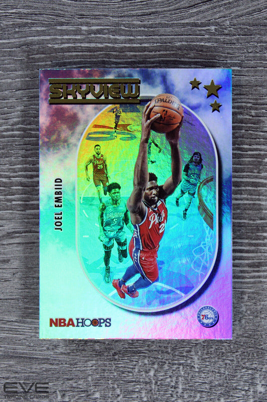 2021 Panini NBA Hoops Skyview Holo Basketball Card #22 Joel Embiid 76ers - NM/M