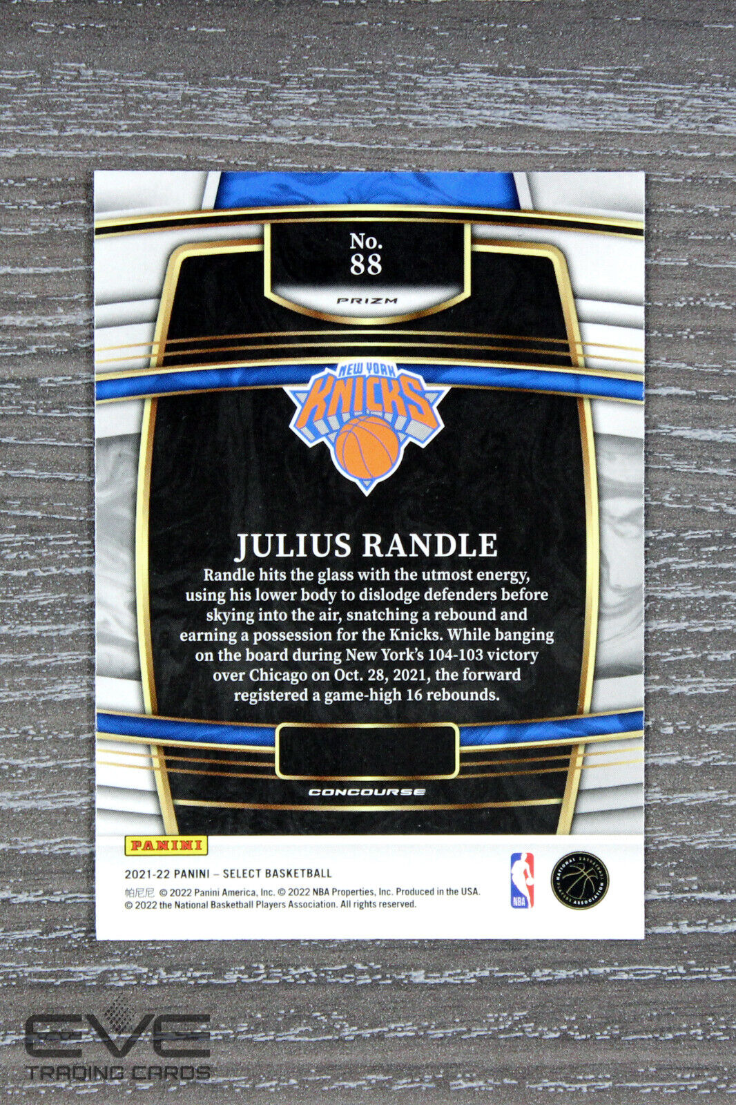 2021-22 Panini NBA Select Basketball #88 Julius Randle Silver Prizm NM/M