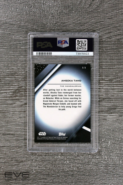 2022 Topps Star Wars Chrome Black #11 Ahsoka Tano Base Card - PSA 9