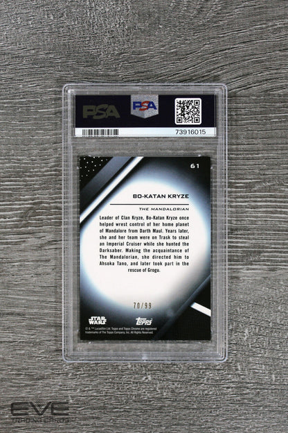 2022 Topps Star Wars Chrome Black #61 Bo-Katan Kryze Green Refractor /99 -PSA 10