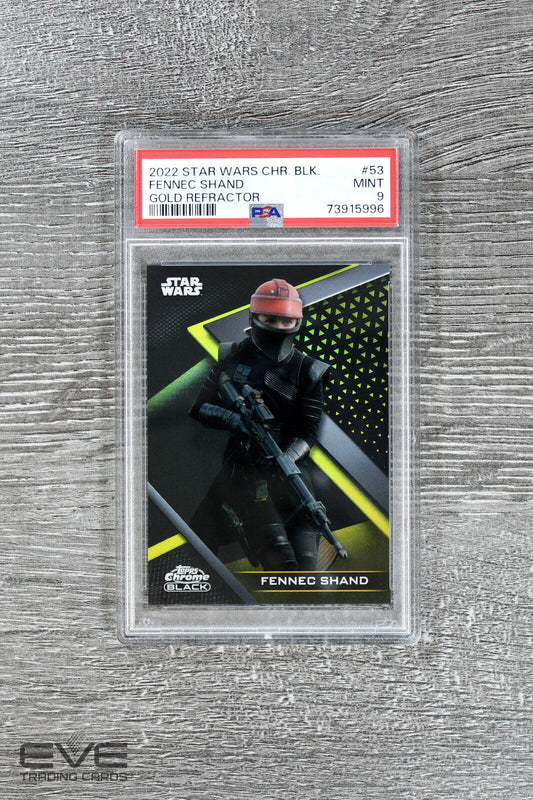 2022 Topps Star Wars Chrome Black #53 Fennec Shand Gold Refractor /50 - PSA 9