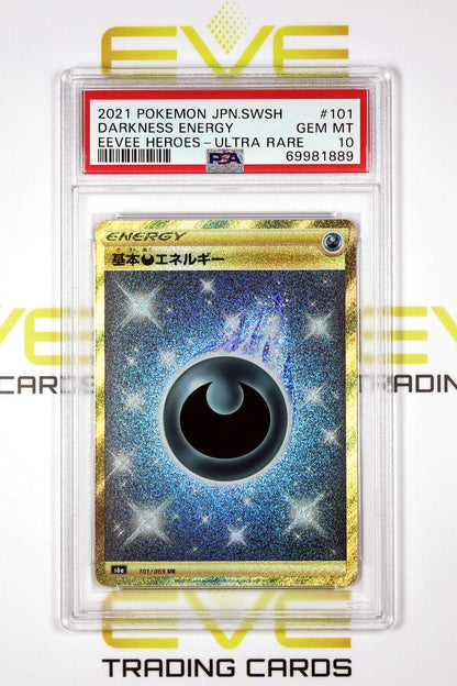 Graded Pokemon Card - #101/069 2021 Darkness Energy Eevee Heroes Japan - PSA 10