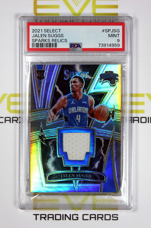 2021 Panini Select Basketball Card #SP-JSG Jalen Suggs Sparks Relics - PSA 9