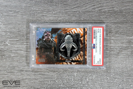 2020 Topps Star Wars Mandalorian S1 #M-KM Kuiil Mudhorn Medallion Card - PSA 7