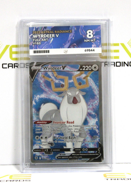 Graded Pokémon Card- #180/189 2022 Wyrdeer V Astral Radiance Full Art - Ace 8