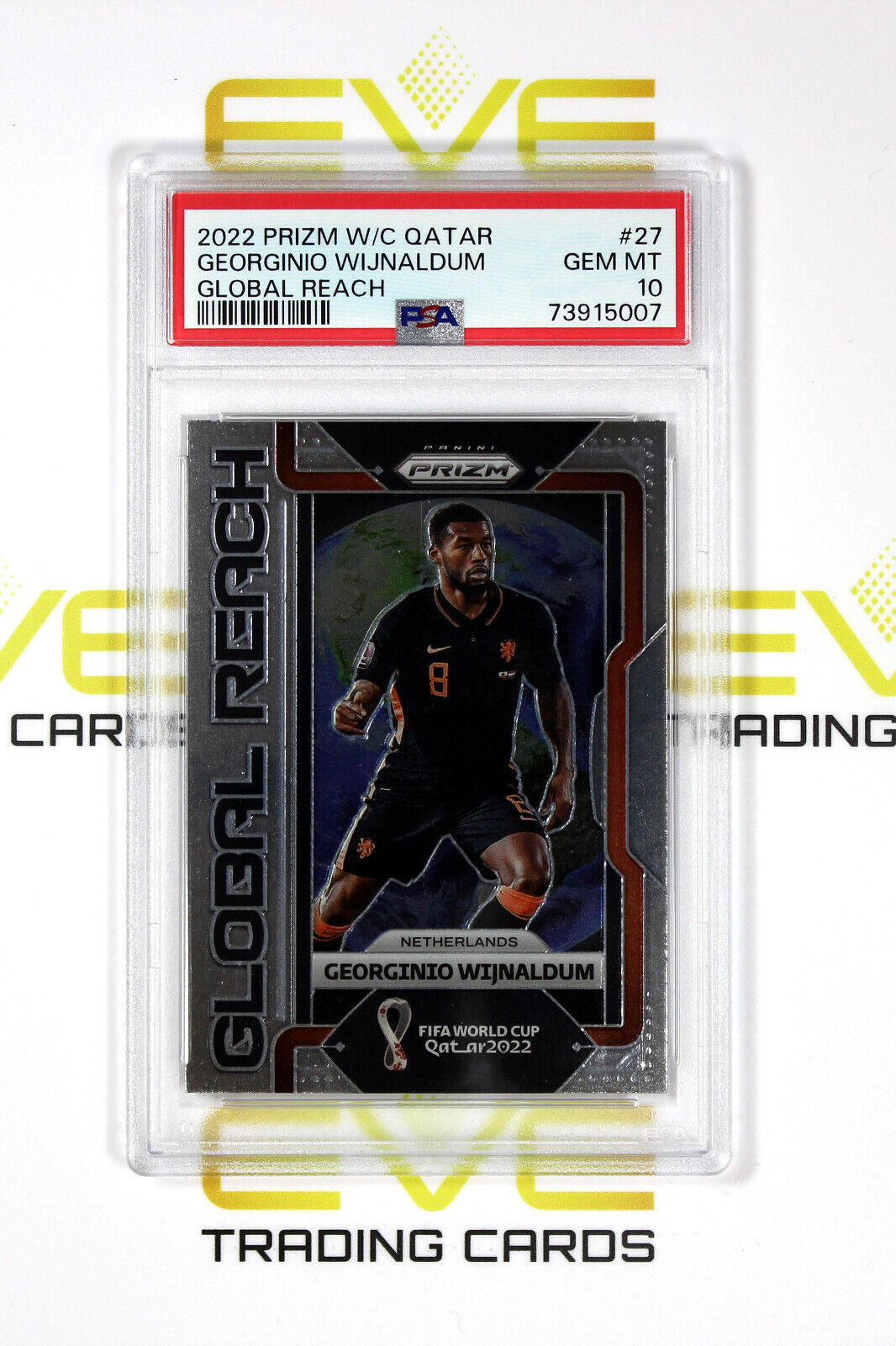 2022 Panini Prizm FIFA Road to World Cup #27 - Georginio Wijnaldum PSA 10