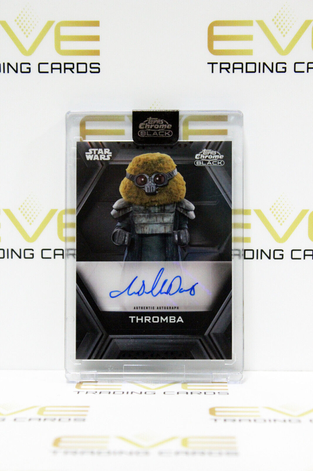 Topps Chrome Black Star Wars Annabelle Davis/Thromba Auto Slabbed Card