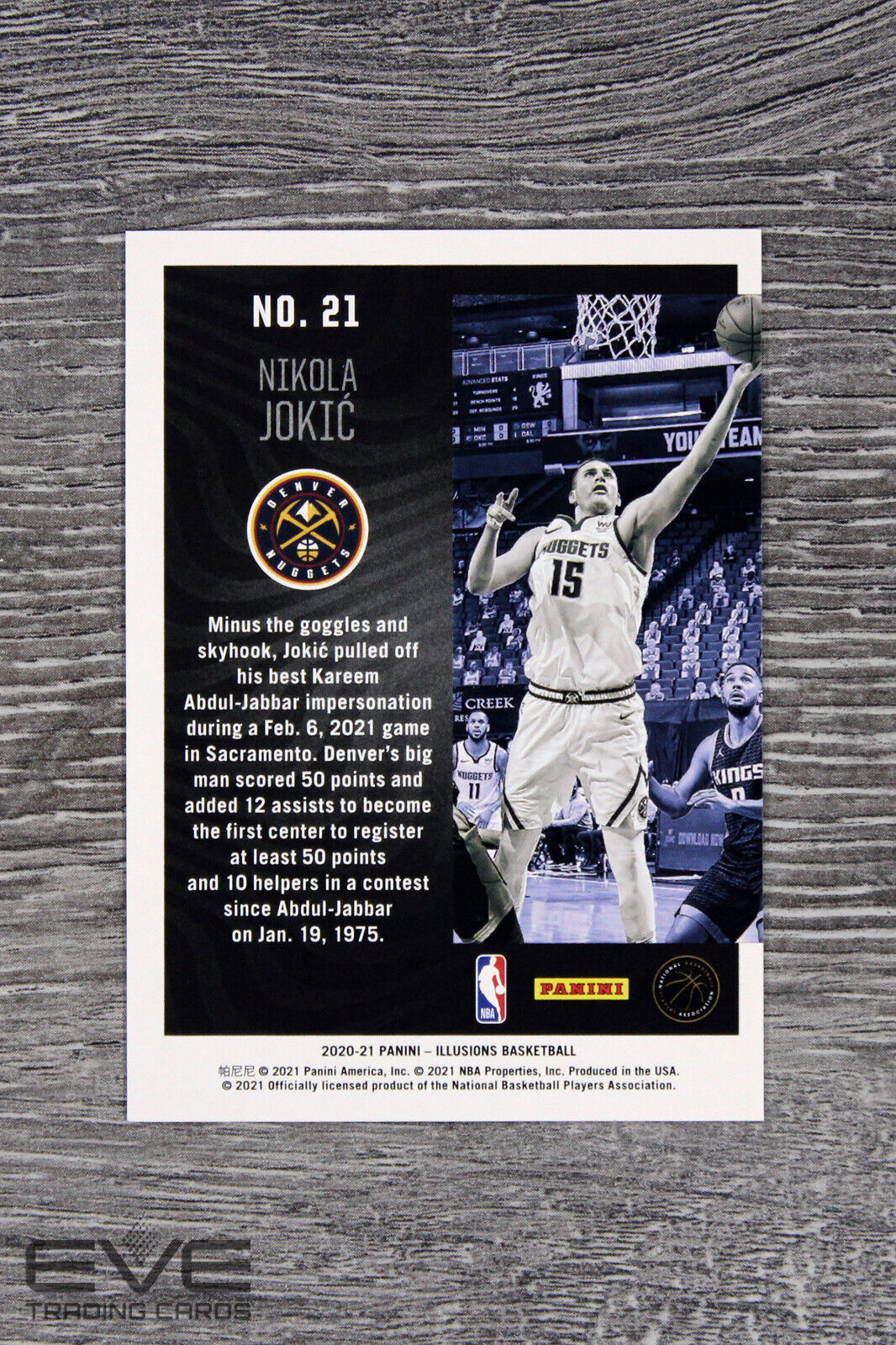 2020-21 Panini Illusions Basketball Card #21 Nikola Jokic Season Highlights NM/M