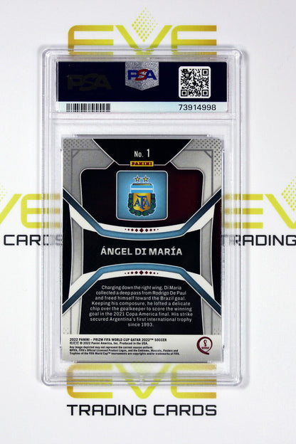 2022 Panini Prizm FIFA Road to World Cup #1 - Angel Di Maria - PSA 9