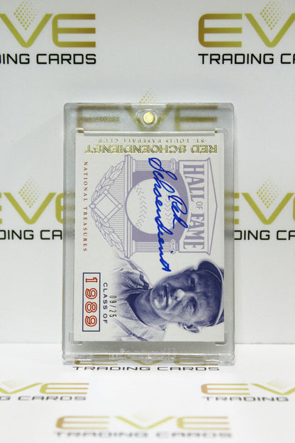 National Treasures Hall of Fame #35 Baseball Auto Card Red Schoendienst Slab