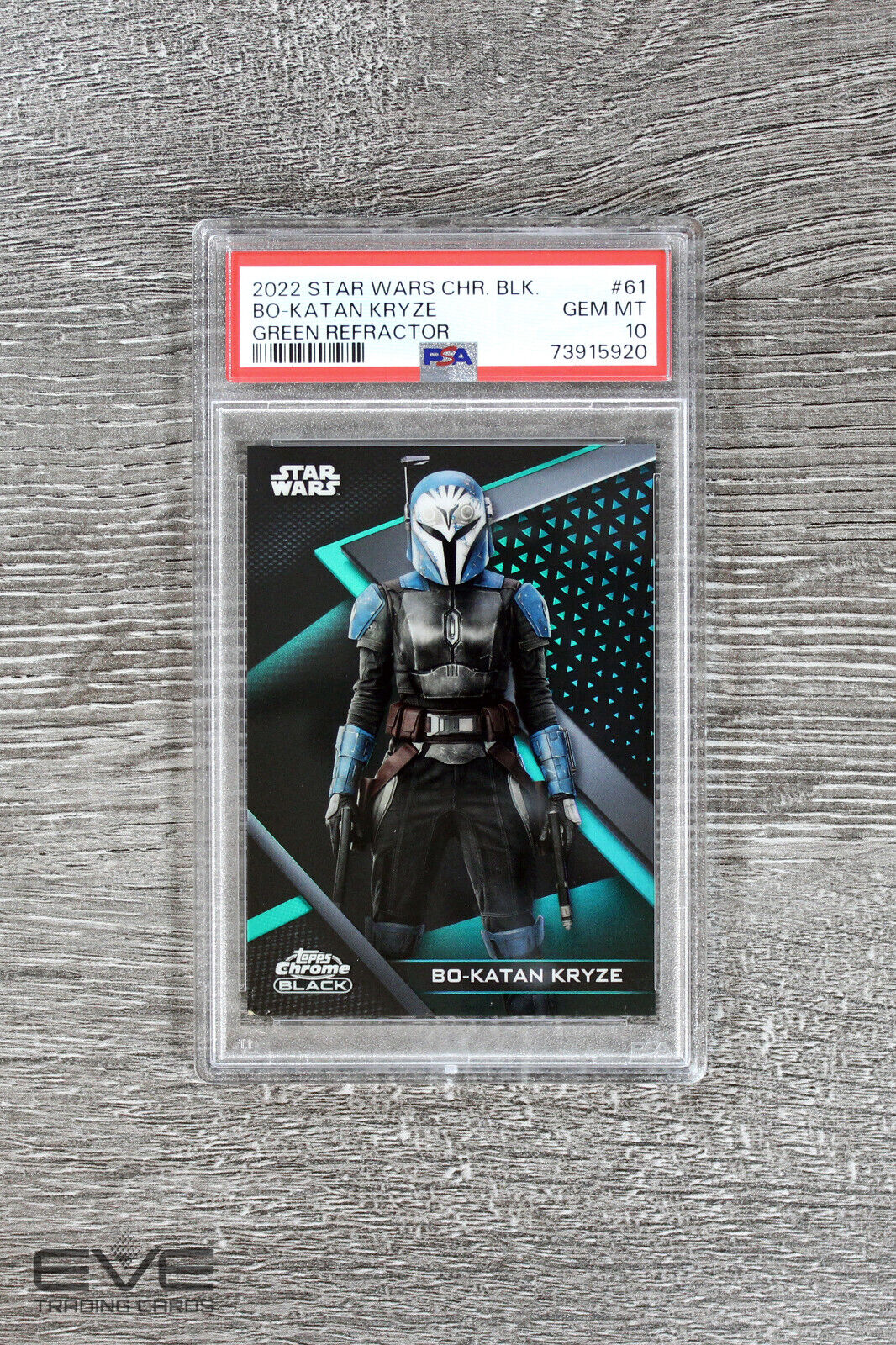 2022 Topps Star Wars Chrome Black #61 Bo-Katan Kryze Green Refractor /99 -PSA 10