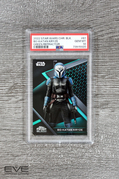 2022 Topps Star Wars Chrome Black #61 Bo-Katan Kryze Green Refractor /99 -PSA 10