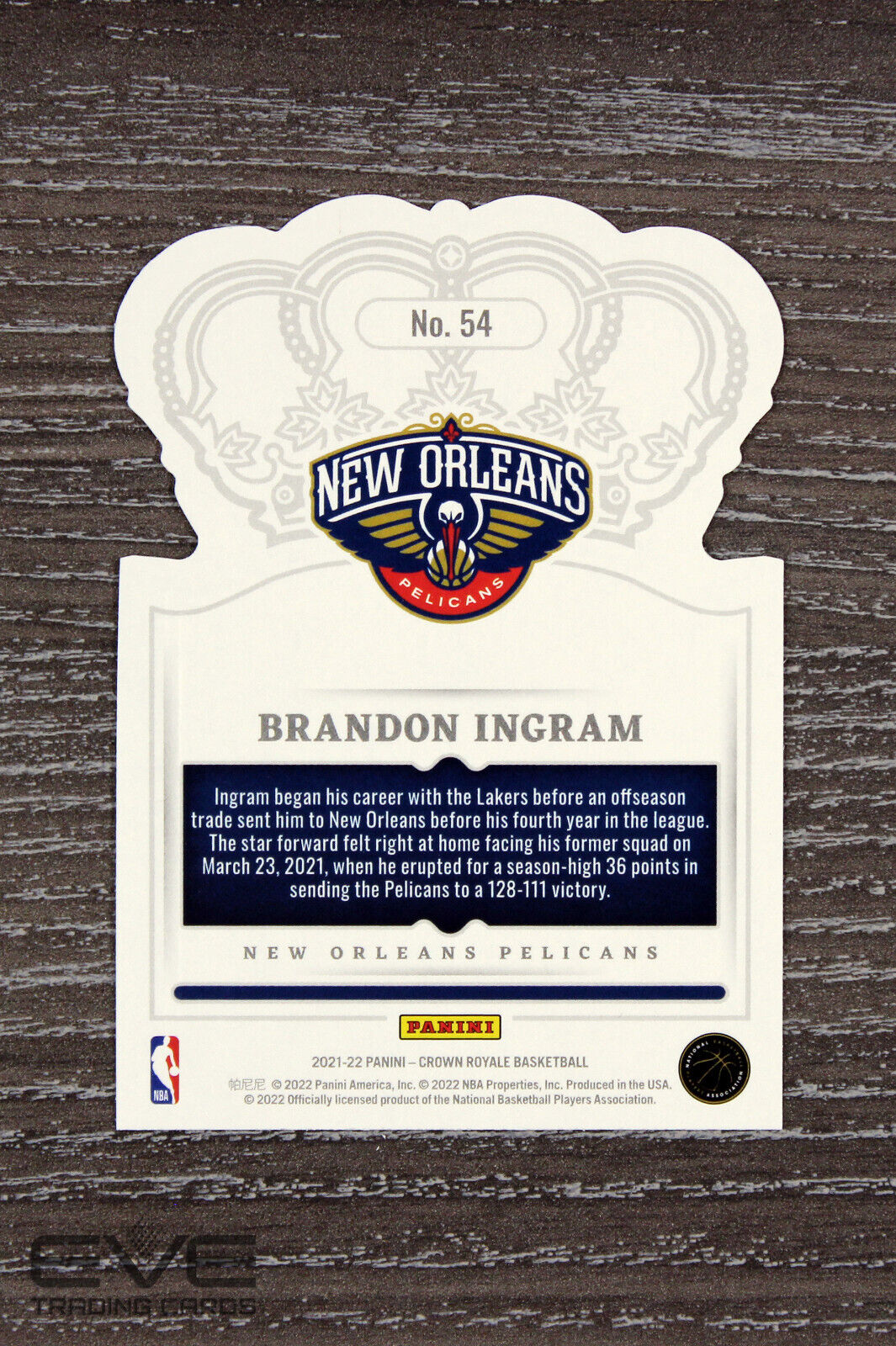 2021-22 Panini NBA Crown Royale Basketball #54 Brandon Ingram NM/M