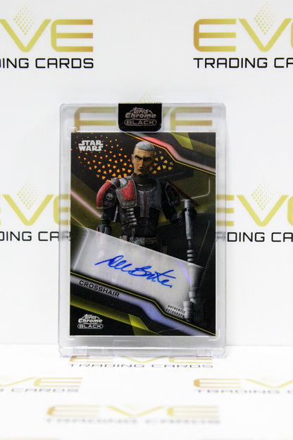 Topps Chrome Black Star Wars Dee Bradley Baker/Crosshair Auto Gold Refractor