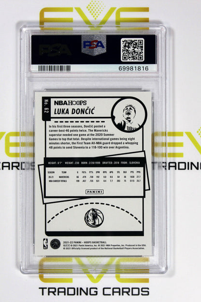 Graded Basketball Card - #62 2021 Panini NBA Hoops Luka Doncic - PSA 10