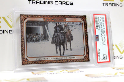 Graded Game of Thrones Card - #199 2021 Jon Rejoins Tormund & Free Folk - PSA 9