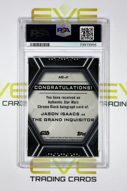 Topps Chrome Black Star Wars #AB-JI Jason Isaacs as The Grand Inquisitor -PSA 10