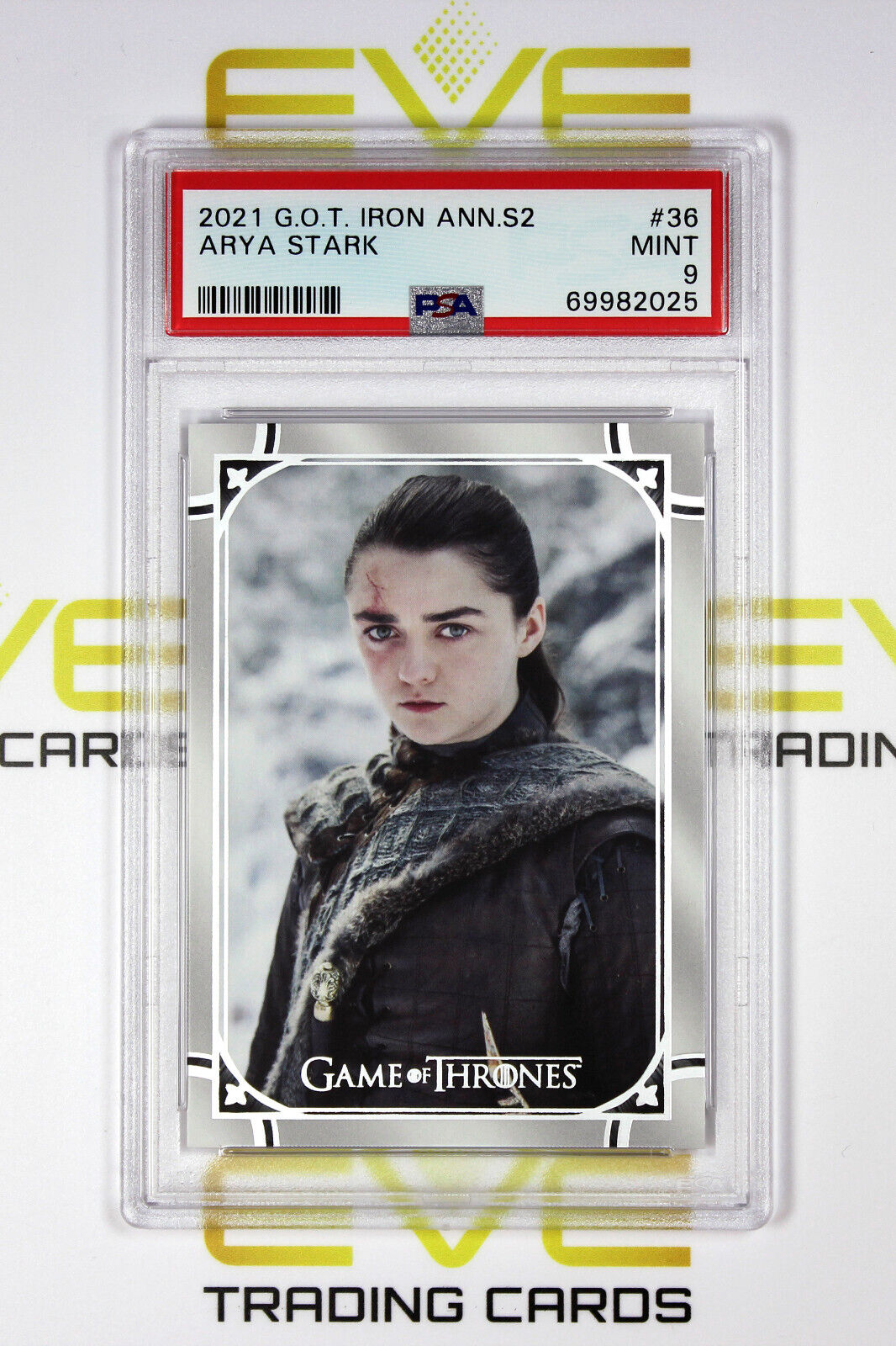 Graded Game of Thrones Card - #36 2021 Arya Stark - PSA 9