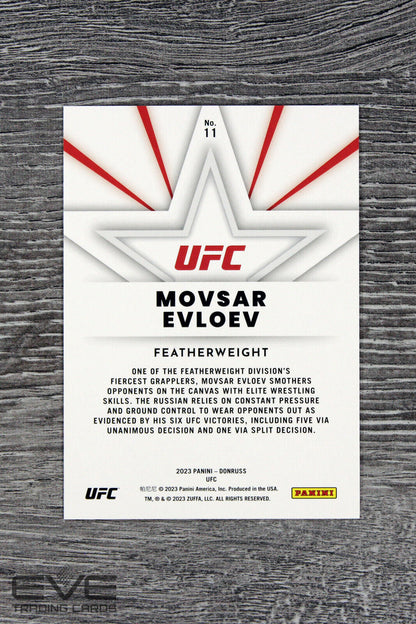 2023 Panini Donruss UFC Card "The Untouchables" #11 Movsar Evloev - NM/M